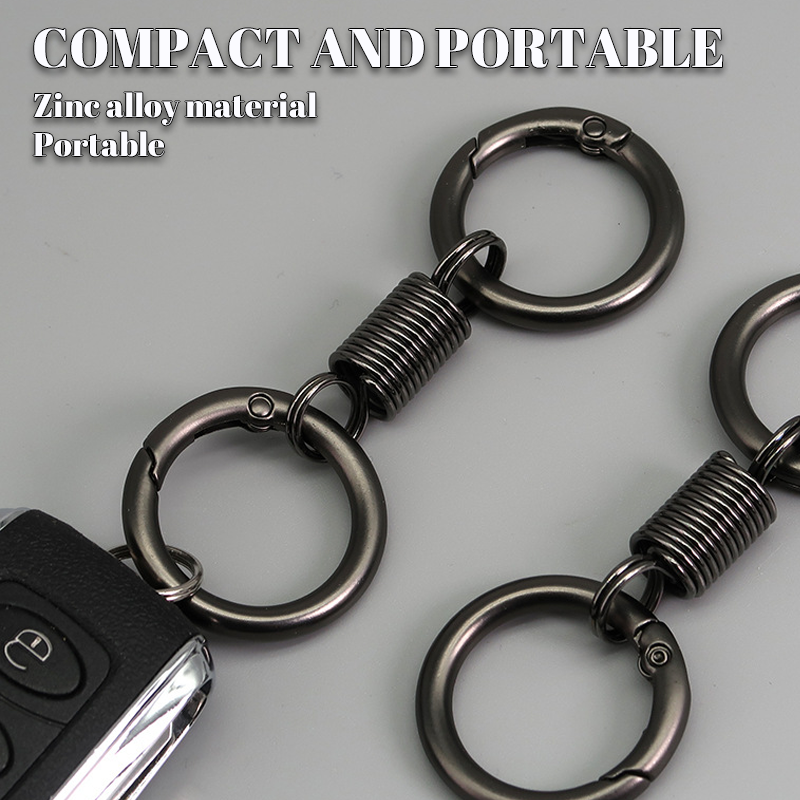 (š„Last Day Promotion - 50% off)Nordic Retro Spring Double Ring Keychain