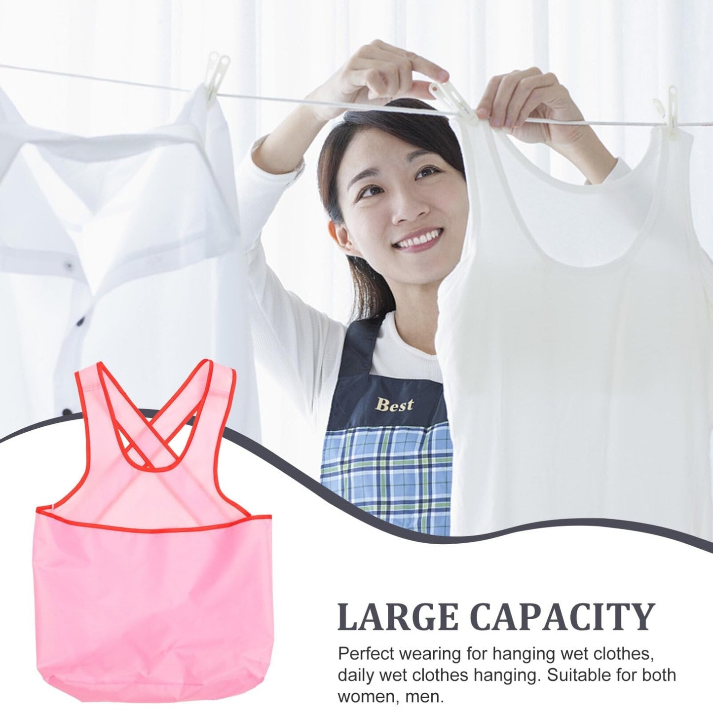 (š„Last Day Promotion - 50% off)Portable Clothes Drying Apron